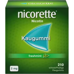 NICORETTE 2 mg Freshmint Kaugummi, 210 pcs