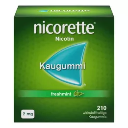 NICORETTE 2 mg freshmint chewing gum, 210 pcs