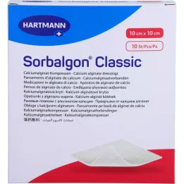 SORBALGON Classic 10x10 cm calcium alginate compr., 10 pcs