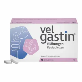 Velgastin flatulence chewable tablets, 50 pcs
