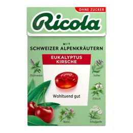 Ricola without sugar box eucalyptus cherry sweets, 50 g