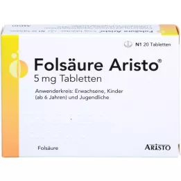 FOLSÄURE ARISTO 5 mg tablets, 20 pcs