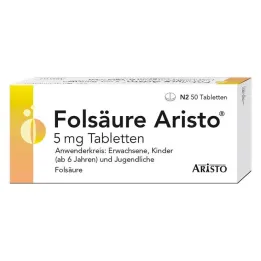 Folic acid Aristo 5 mg tablets, 50 pcs