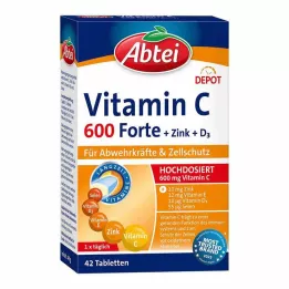 ABTEI Vitamin C 600 Forte tablets titanium dioxide fr., 42 pcs