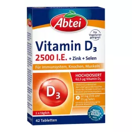 ABTEI Vitamin D3 2500 IU tablets + zinc + selenium, 42 pcs