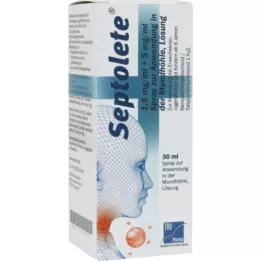 SEPTOLETE 1.5 mg/ml + 5mg/ml Spr.z.i.i.d.Mundhö., 30 ml