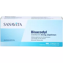 BISACODYL SANAVITA 10 mg suppositories, 6 pcs