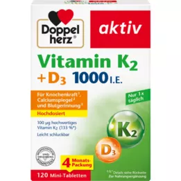 DOPPELHERZ Vitamin K2+D3 1000 I.E. Tabletten, 120 St