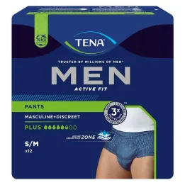 TENA® MEN ACTIVE FIT Plus Pants blue S/M for incontinence, 12 pieces