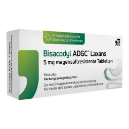 Bisacodyl ADGC® Laxans 5 mg gastro-resistant tablets, 40 pcs