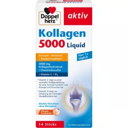 DOPPELHERZ Collagen 5000 Liquid Sticks, 14x10 ml
