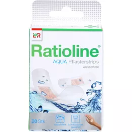 RATIOLINE aqua plaster strips in 2 sizes, 20 pcs