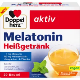 DOPPELHERZ Melatonin hot drink granulate, 20 pcs