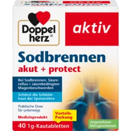DOPPELHERZ heartburn acute+protect chewing tablets, 40 pcs