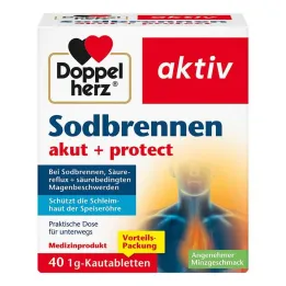 Doppelherz heartburn acute + protect chewable tablets, 40 pcs