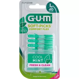 GUM Soft picks Comfort Flex mint large, 40 pcs