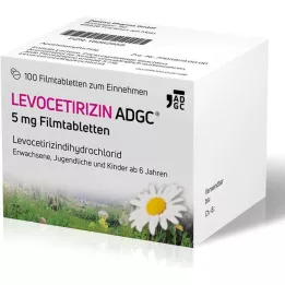 LEVOCETIRIZIN ADGC 5 mg õhukese polümeerikattega tabletid, 100 tk