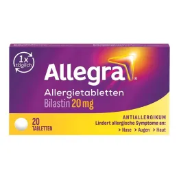 Allegra allergy tablets 20 mg tablets, 20 pcs