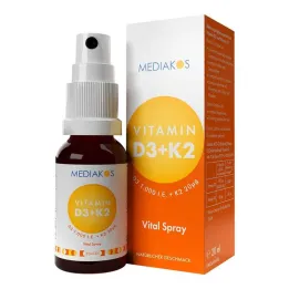 Vitamin D3 + K2 1000 IU 20 µg Mediakos Vital Spray, 20 ml