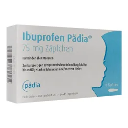 Ibuprofen Pedia 75 mg suppositories, 10 pcs