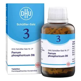 DHU Schüßler Salt No. 3 Ferrum phosphoricum D6 Tablets (900 count)