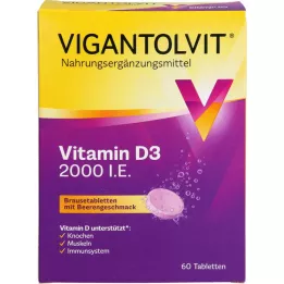 VIGANTOLVIT 2000 IU vitamin D3 effervescent tablets, 60 pcs