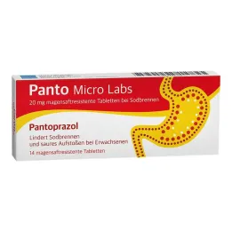 Panto Micro Labs 20 mg enteric-coated tablets for heartburn, 14 pcs