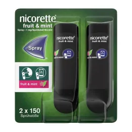 Nicorette Fruit &amp; Mint Spray 1 mg / spray Nfc, 2 pcs