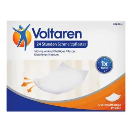 Voltaren 24 hour pain patches with diclofenac, 5 pcs