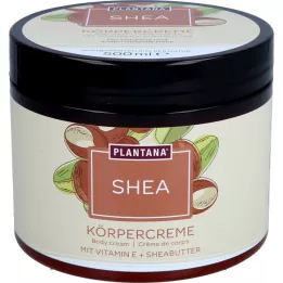 PLANTANA Shea body cream sheasmør med vitamin E, 500 ml