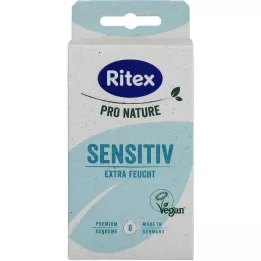 RITEX PRO NATURE SENSITIV vegaaniset kondomit, 8 kpl