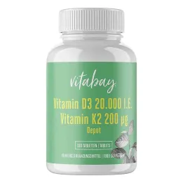 Vitamin D3 Depot 20,000 IU + Vitamin K2 200 mg tablets (180 pieces)