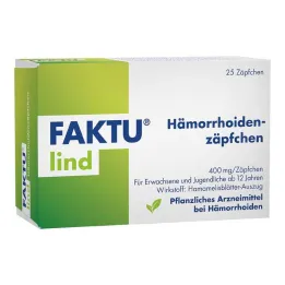 FAKTU Lind hemorrhoid suppositories with witch hazel, 25 pieces