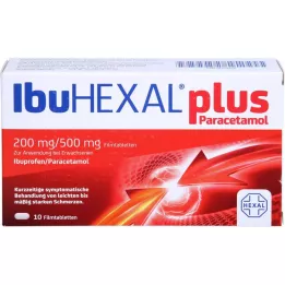 IBUHEXAL plus paracetamol 200 mg/500 mg film tablets, 10 pcs
