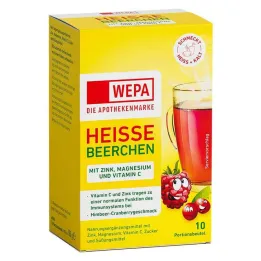 Wepa hot berries + vitamin C + zinc + magnesium powder, 10X10 g