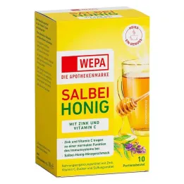 Wepa sage + honey + vitamin C + zinc powder, 10X10 g