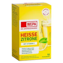 Wepa hot lemon + vitamin C powder, 10X10 g