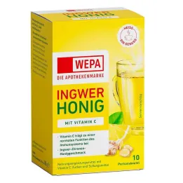 Wepa Ginger + Honey + Vitamin C Powder, 10X10 g
