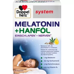 DOPPELHERZ Melatonin + hemp oil system capsules, 60 pcs