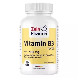 VITAMIN B3 FORTE Niacin 500 mg capsules, 90 st