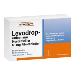 Levodrop-ratiopharm cough suppressant 60 mg film-coated tablets, 10 pcs