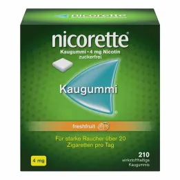 nicorette® chewing gum freshfruit, 4 mg nicotine, 210 pieces