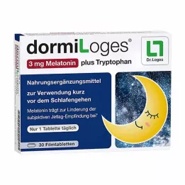 DORMILOGES 3 mg melatonin plus tryptophan film tab., 30 pcs