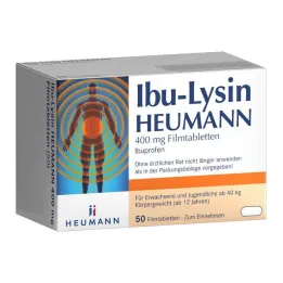 Ibu-Lysin Heumann 400 mg film-coated tablets, 50 count