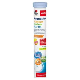 Doppelherz Magnesium + Calcium + Potassium Effervescent Tablets, 15 count