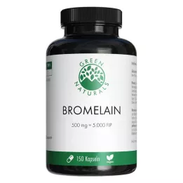 GREEN NATURALS Bromelain 500 mg vegan with 5000 FIP, 150 pcs