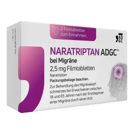 NARATRIPTAN ADGC® for migraines 2.5 mg film-coated tablets, 2 pcs
