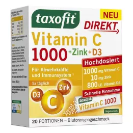 TAXOFIT C-vitamin 1000+Cink+D3 közvetlen granulátum 20 db Granulátum, 20 db