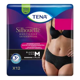 Tena Silhouette Plus M black incontinence pants, 12 pcs