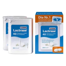 Lactrase 32,000 Fcc tablets divisible in dispenser (2x40 pieces)